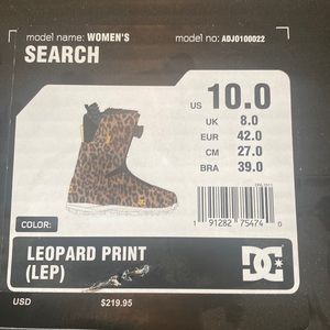 DC Woman’s Snowboarding Boots size 10